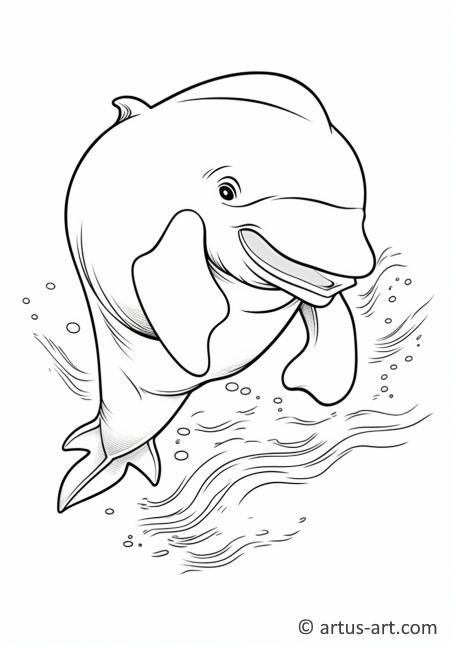 Beluga whale Coloring Page For Kids